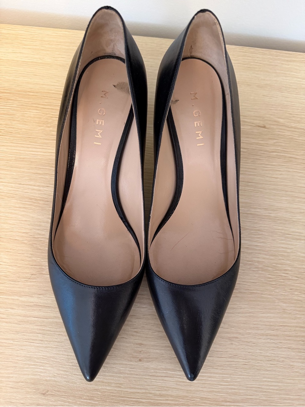 M. Gemi Black Kitten Heels